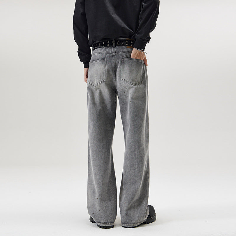 Men's Fashion Personalized Splash-ink Skinny Jeans