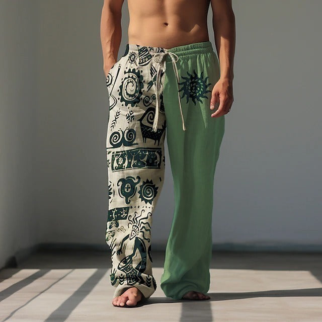 Men's Fashion Retro Ethnic Hawaiian Trousers
