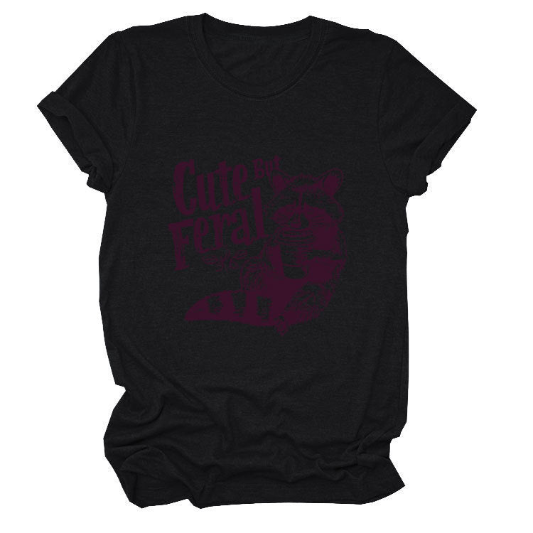 Guoli Printed Personality Round Neck Women's T-shirt