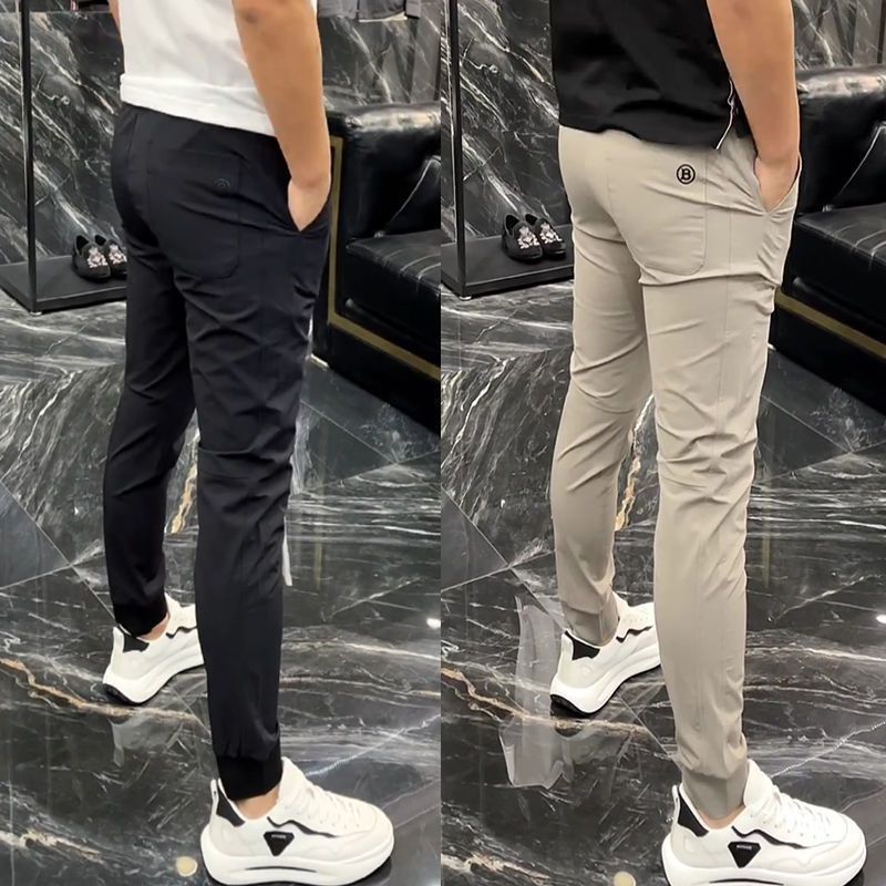 Slim Fit Casual Pants Thin Pure Color Ice Silk Sports Pants