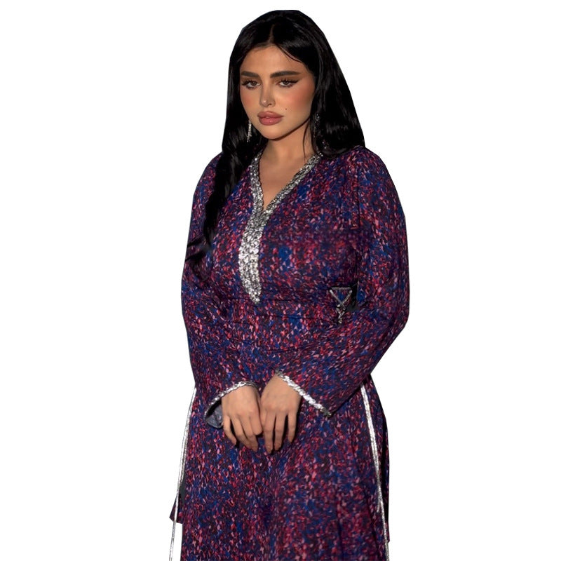 Women's Fashion Personalized Arabic Print Dress