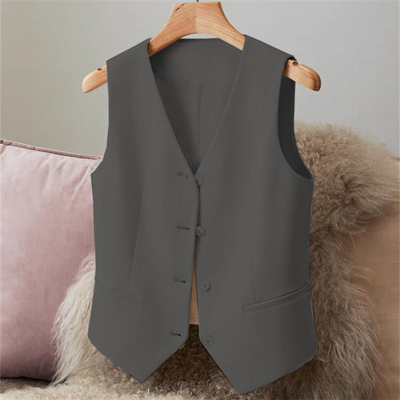 Slim Fit Sleeveless Short Waistcoat Jacket