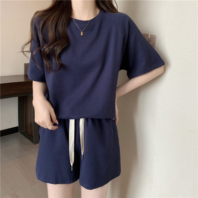All-matching Solid Color Two-piece Set
