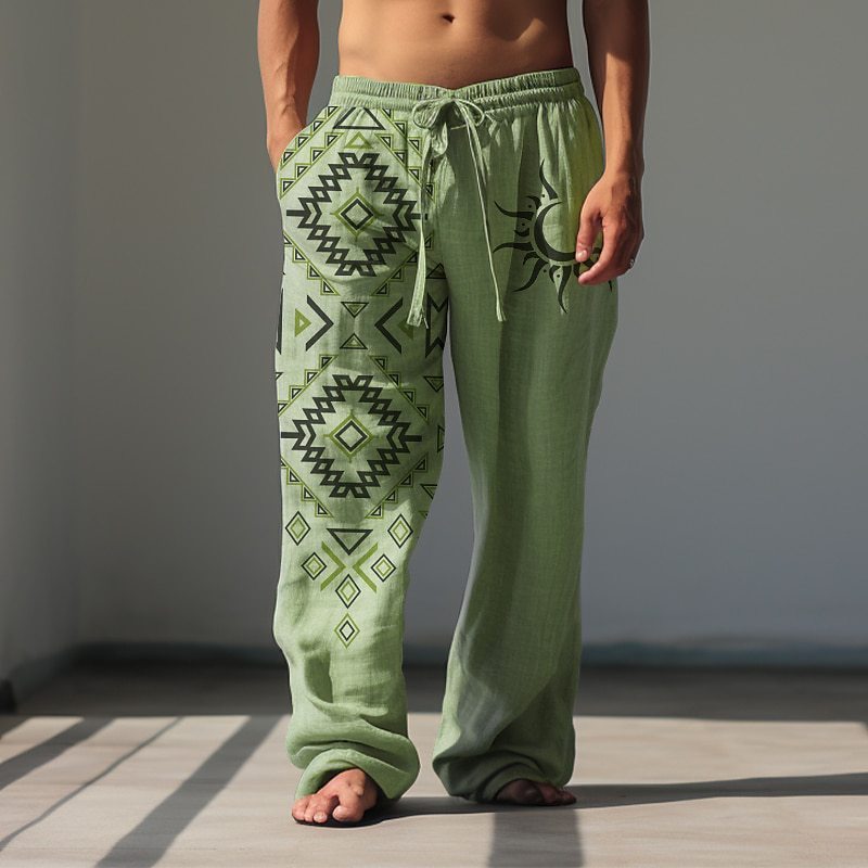 Men's Fashion Retro Ethnic Hawaiian Trousers