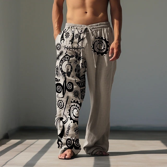 Men's Fashion Retro Ethnic Hawaiian Trousers