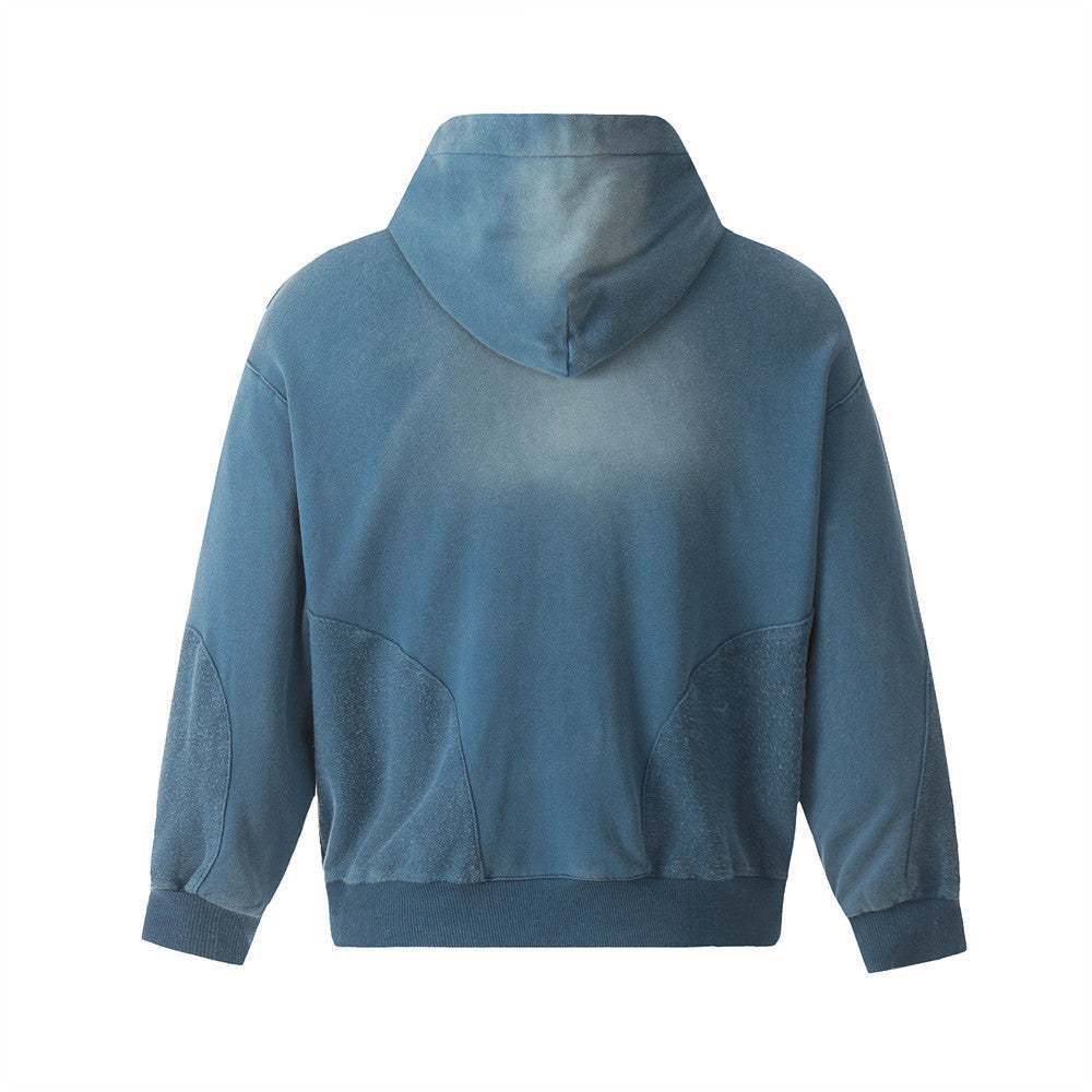Waste Soil Tie-dyed Washed Sweater Coat For Men