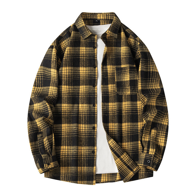Spring New Plaid Casual Breathable Long Sleeves Coat