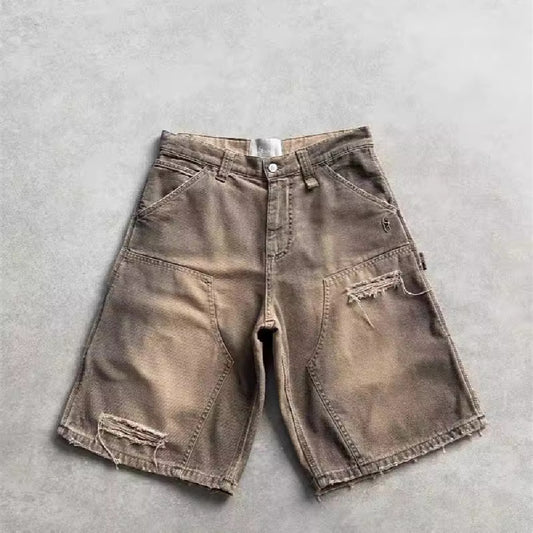 Fashion Work Clothes Men's And Women's Denim Shorts