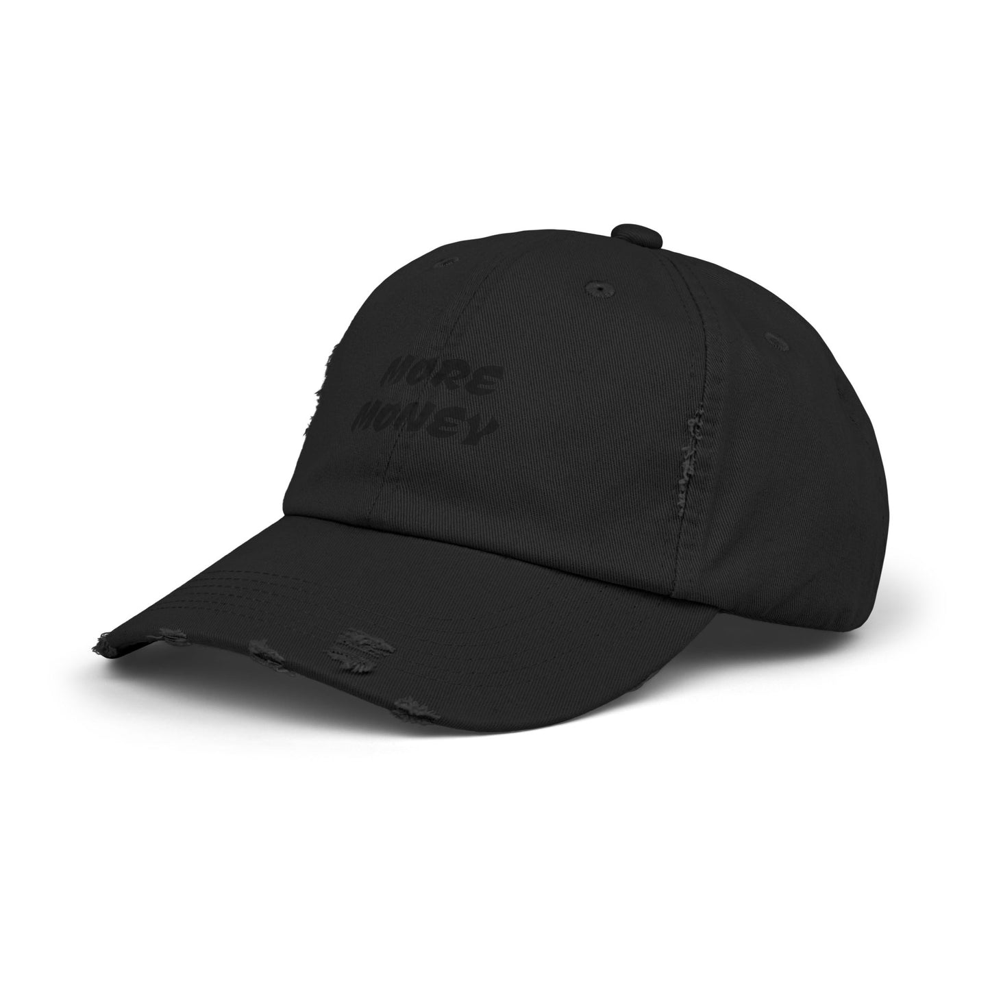 Unisex Distressed Cap - More Money Fashion Hat for Everyday Style