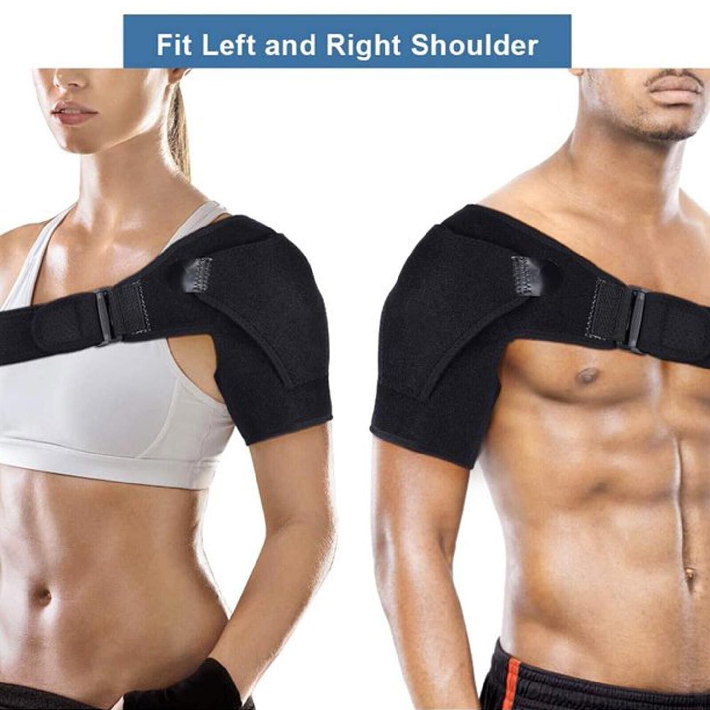 Left And Right Shoulder Brace Rotator Cuff Support Injury Dislocate Compression Stra