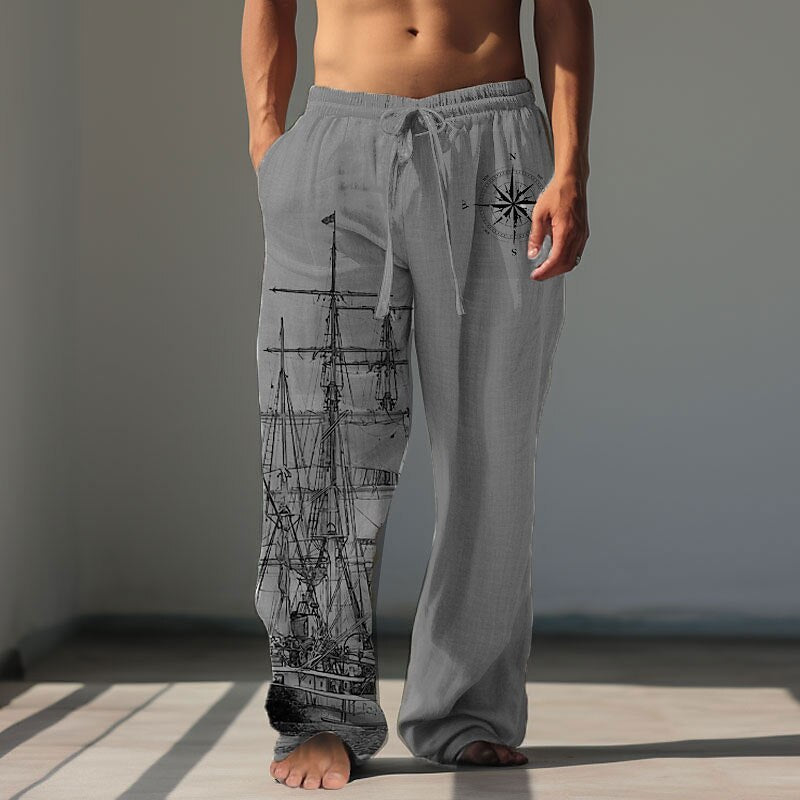Men's Fashion Retro Ethnic Hawaiian Trousers