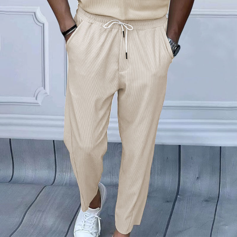 Solid Color Lace Pants Men's Sports Pants