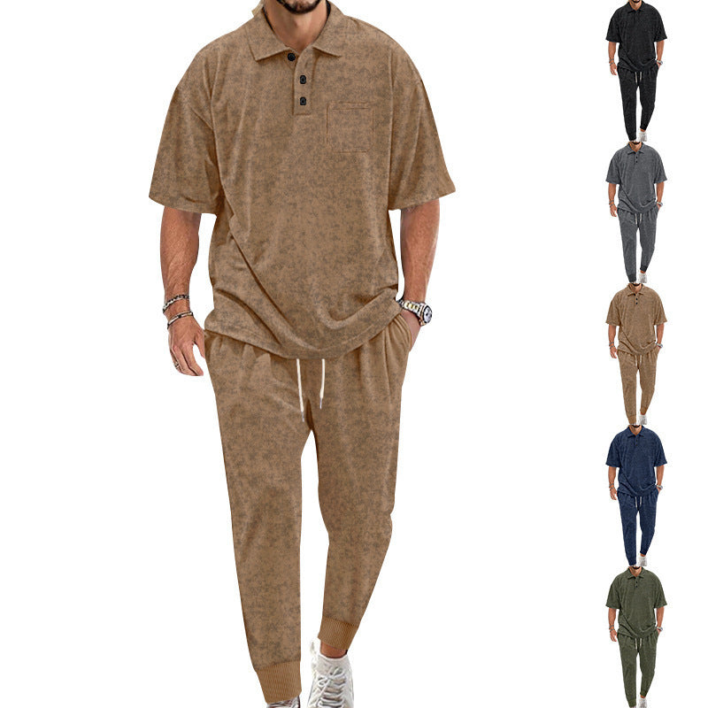 Twill Old Fried Flower Men's Suit