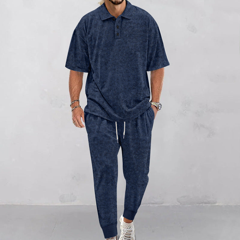 Twill Old Fried Flower Men's Suit