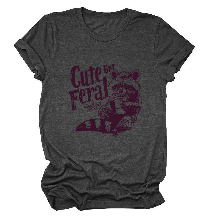 Guoli Printed Personality Round Neck Women's T-shirt