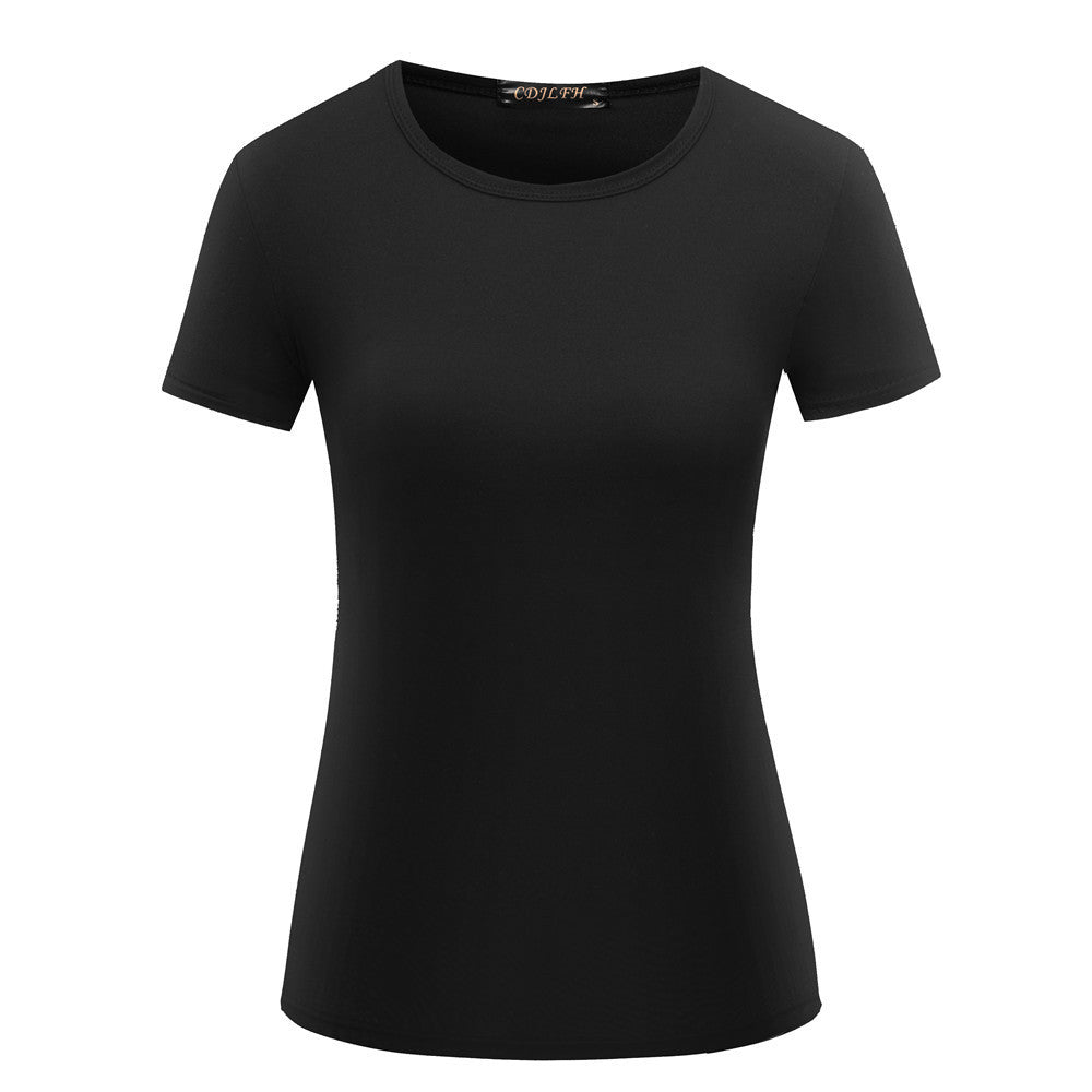 Fashionable Women's Solid Color Casual Short Sleeved Shirt