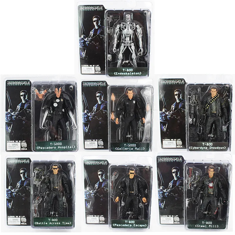 NECA the Terminator T-800 T-1000 Endoskeleton PVC Action Figure Collectible