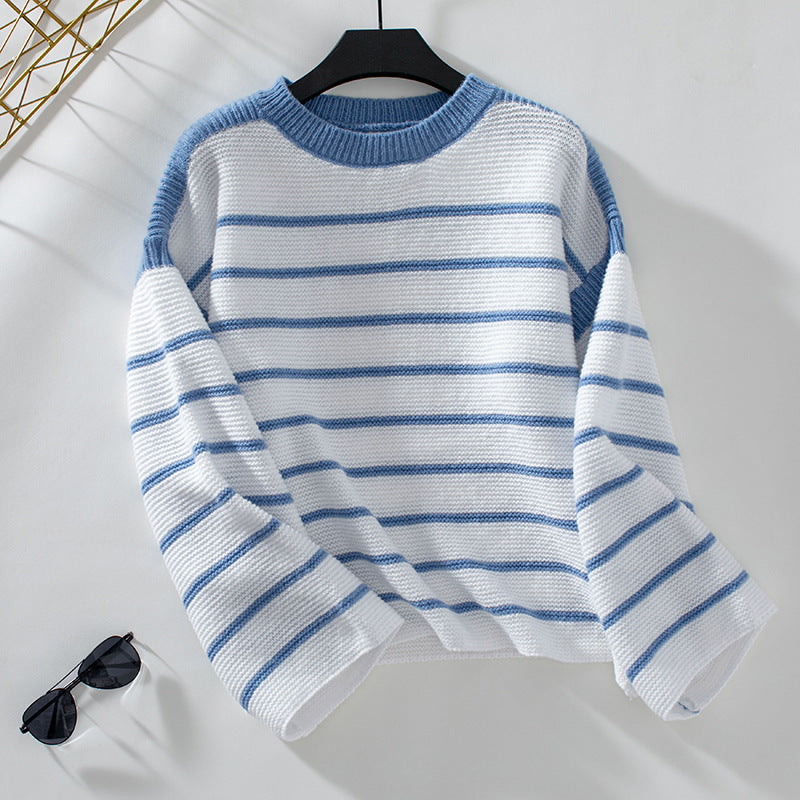 Women's Knitwear Loose-fitting Pullover Round-neck Sweater