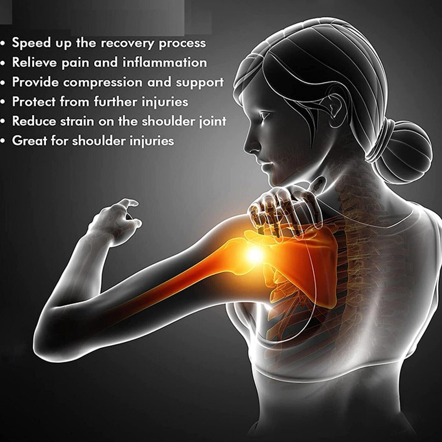 Left And Right Shoulder Brace Rotator Cuff Support Injury Dislocate Compression Stra