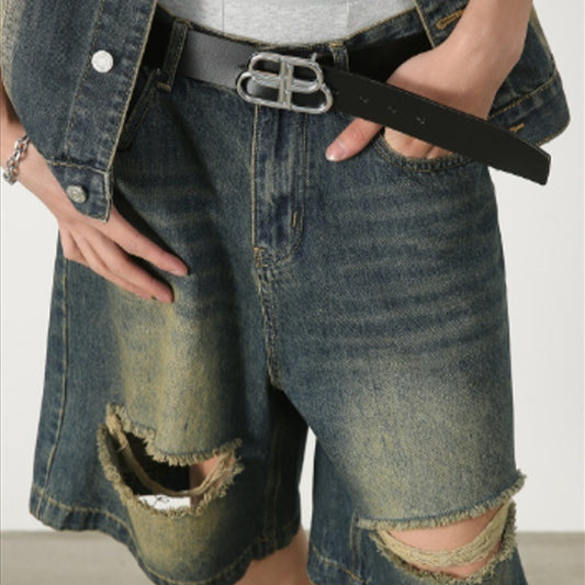 Fashionable Baggy Denim Shorts