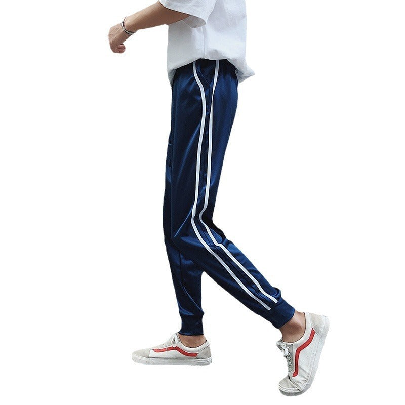 Men's Bright Cool Disco Stage Parallel Bars Sports Casual Pants