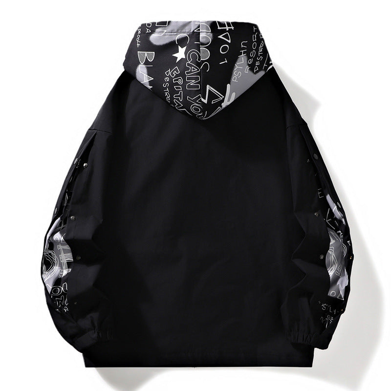 Fashion Brand Jacket Stitching Contrast Color Men