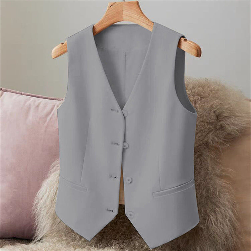Slim Fit Sleeveless Short Waistcoat Jacket