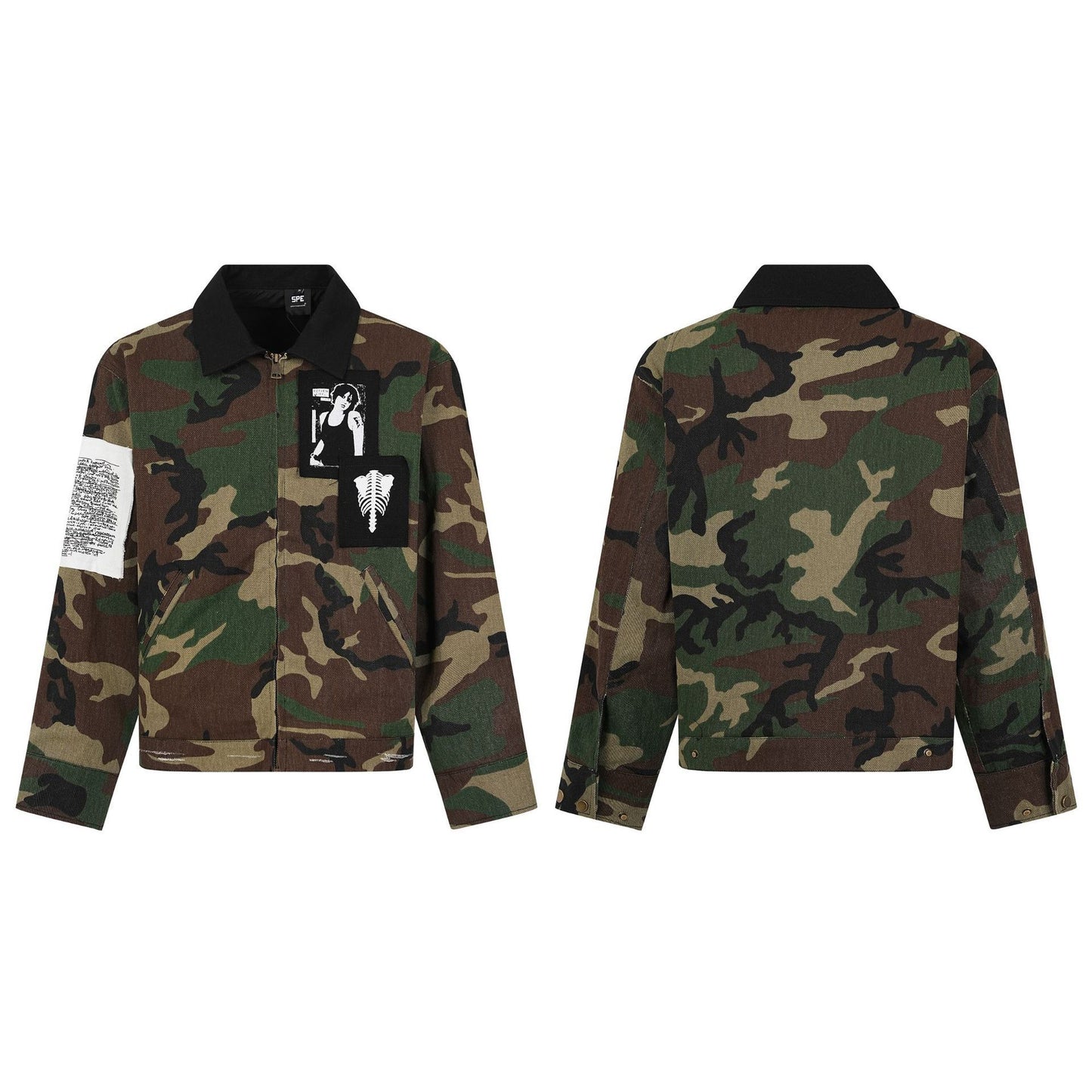 American Style Street Fashion High Street Personality Camouflage Jacket Coat