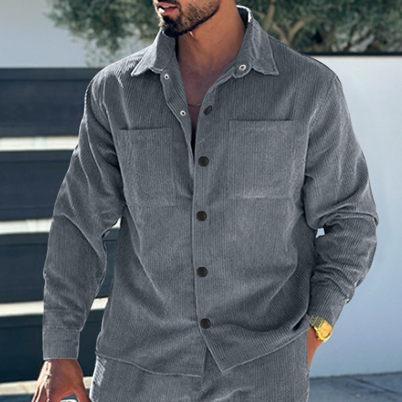 Corduroy Jacket Slim Fit Men