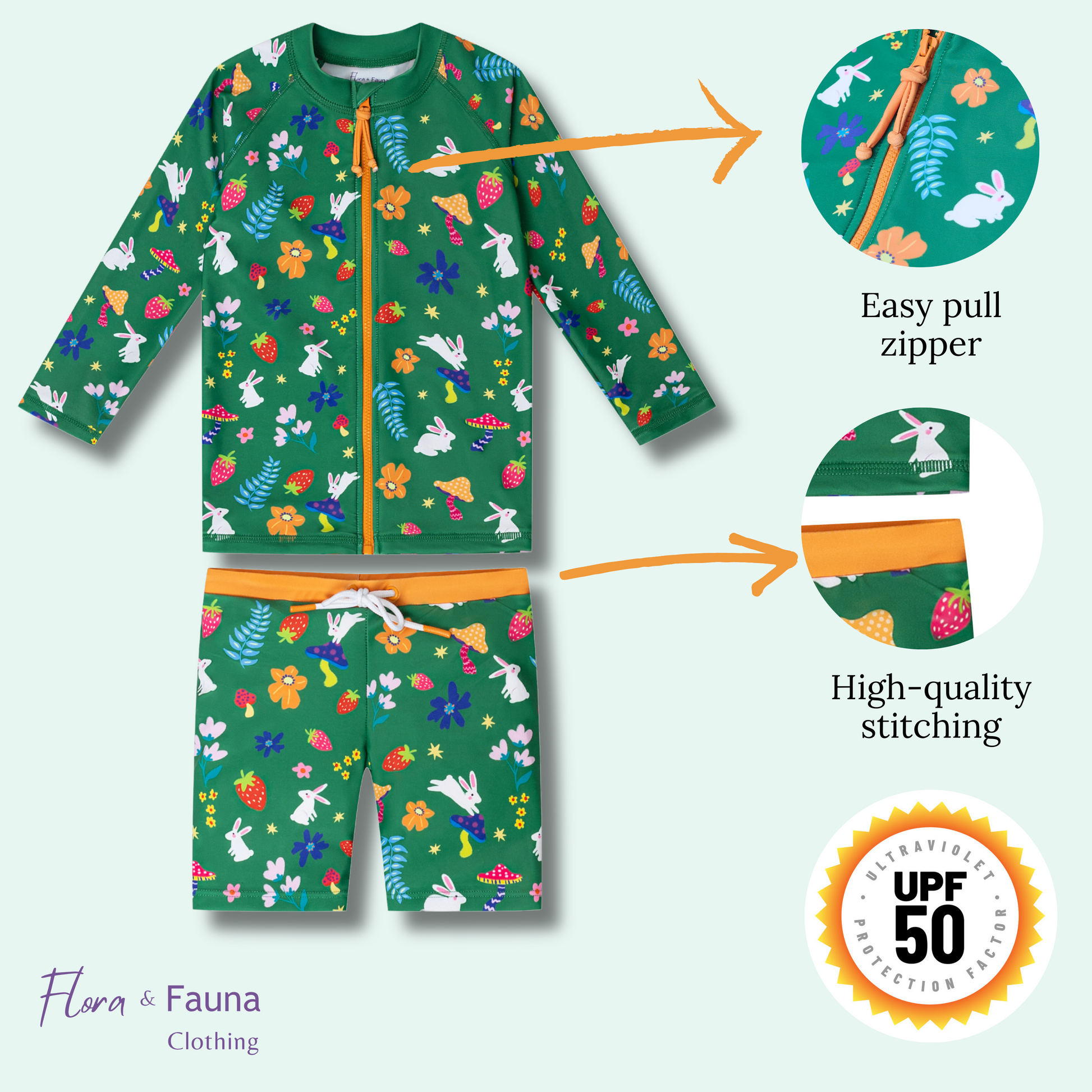 The 'Forest Bunny' 2-Piece Swim Set-3