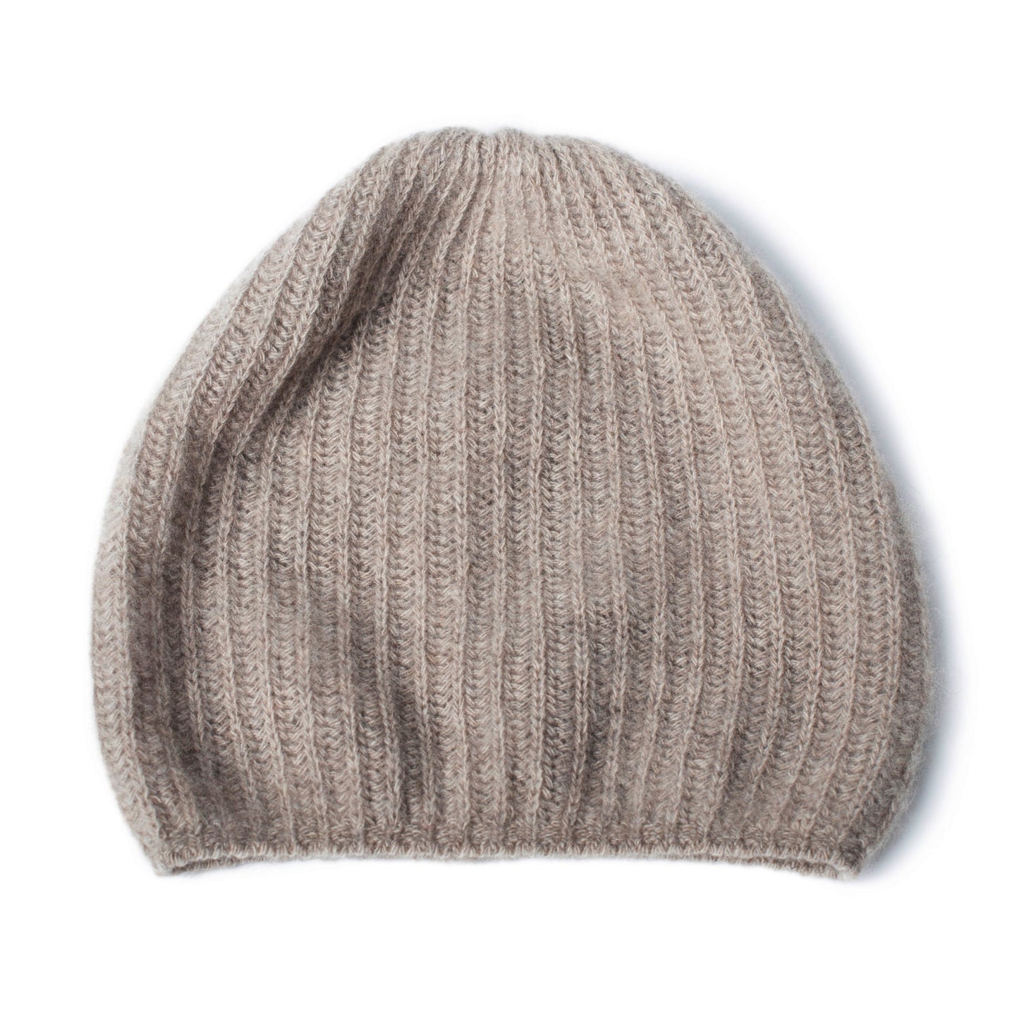 CASHMERE SLOUCHY RIBBED HAT-3
