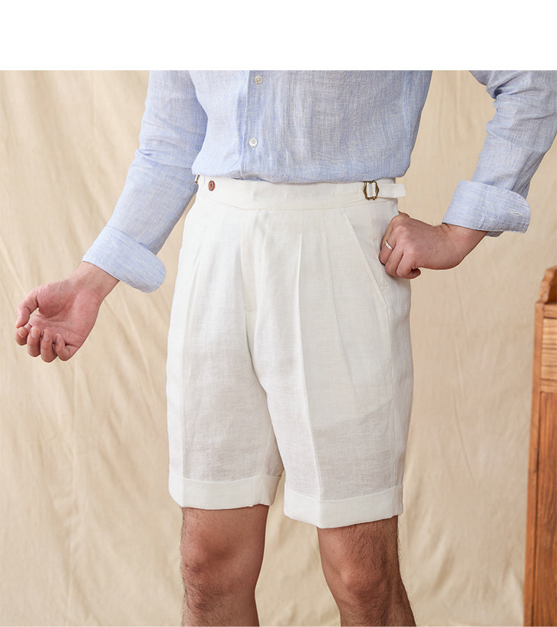 Linen Breathable Shorts Lightweight Italian All-match Casual Pants In Naples