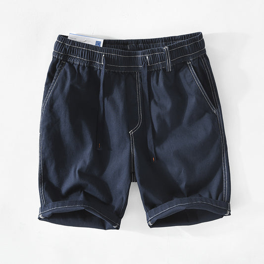 Men's Pure Color Cotton Casual Shorts