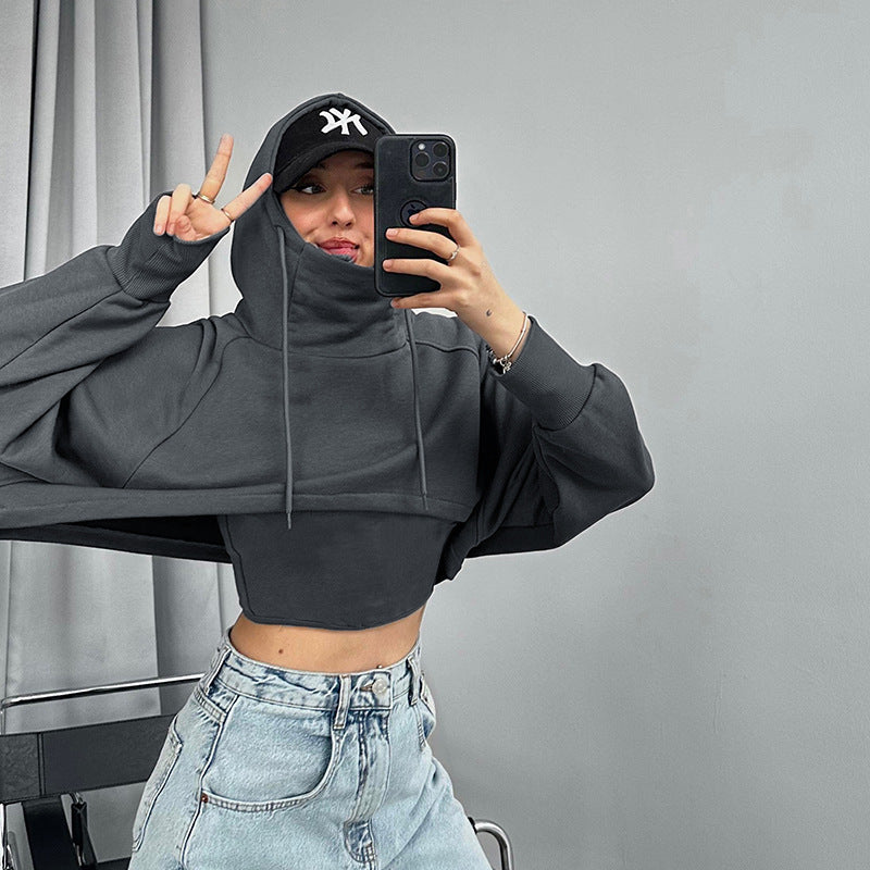 Women's Thick Drawstring Solid Color Drawstring Hoodie