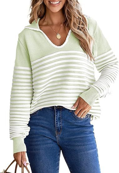 Navy Style Casual Knitted Women's Top