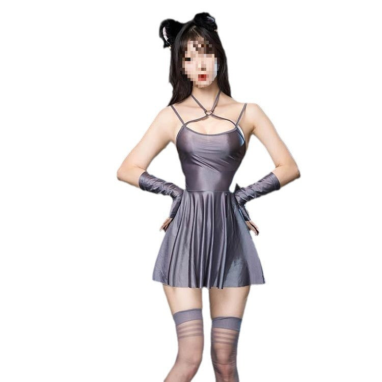 Women's Sling Nightdress Shiny Transparent Underwear