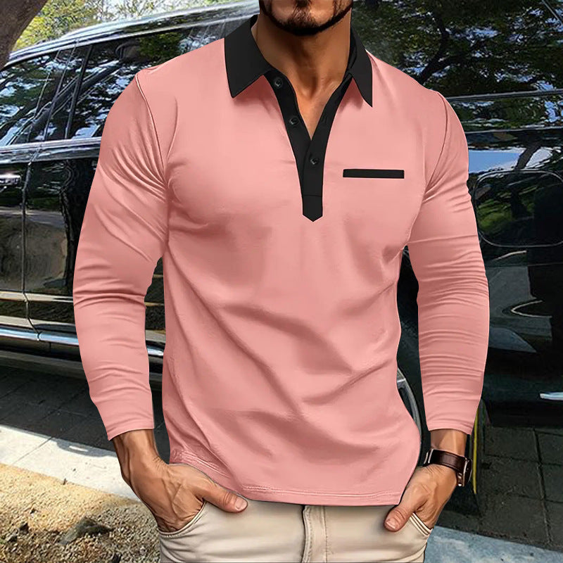 Stitching Long Sleeve Fashion Slim Fit