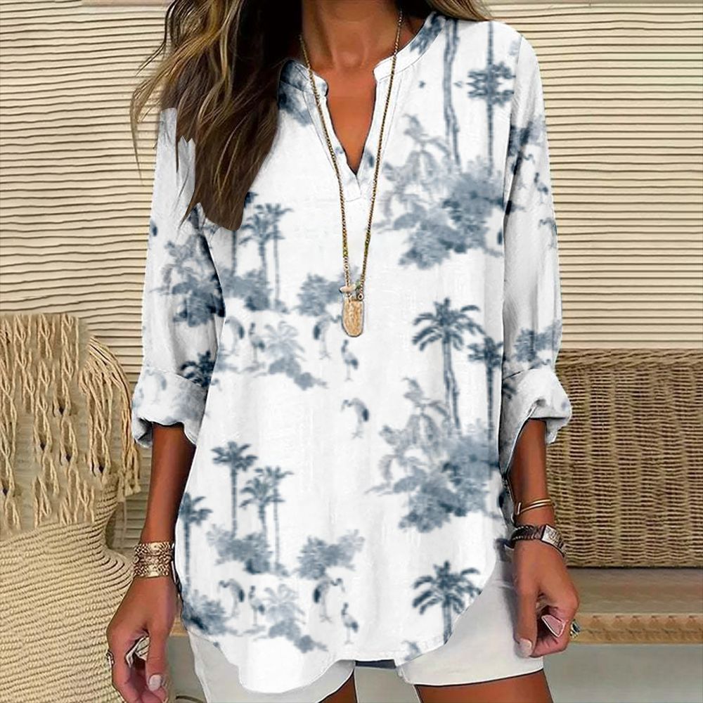 Women's Button Drop-shoulder Long-sleeve