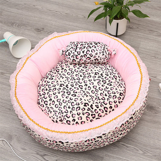 Princess Style Square Round Dog Cat House