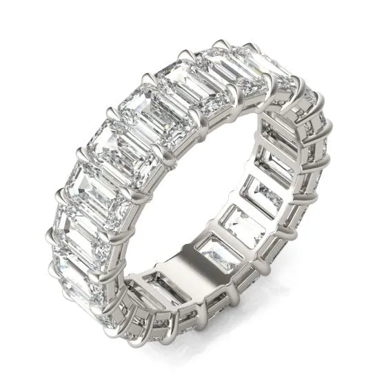 6 1/4 CTW Emerald Lab Grown Diamond  14K White Gold (G-Vs)