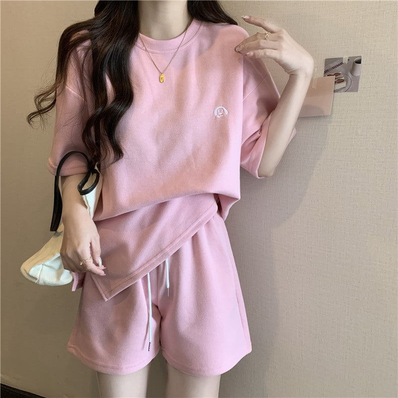 Women's A- Line Wide Leg Shorts Two-piece Suit