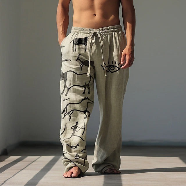 Men's Fashion Retro Ethnic Hawaiian Trousers