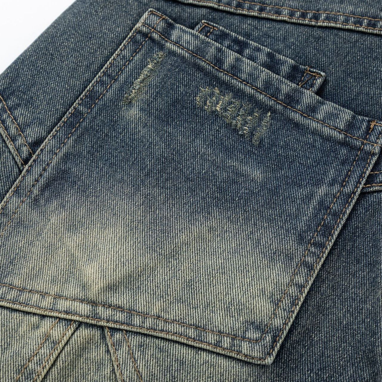 Straight Jeans Loose Distressed Retro Long Pants