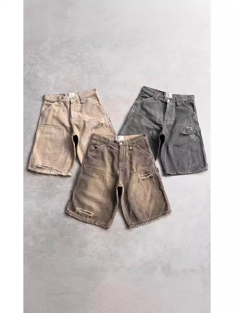 Fashion Work Clothes Men's And Women's Denim Shorts