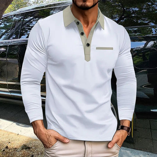 Stitching Long Sleeve Fashion Slim Fit