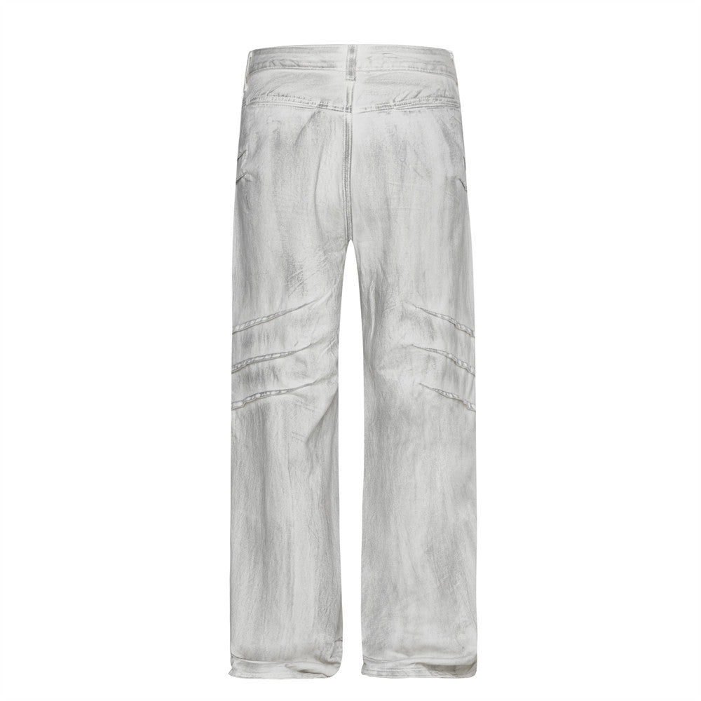 Men's High Street Loose Straight Pleated Trousers