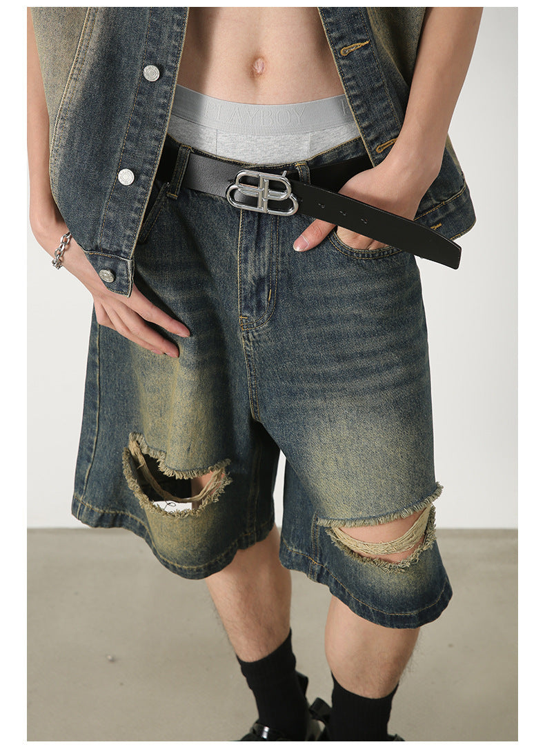 Fashionable Baggy Denim Shorts