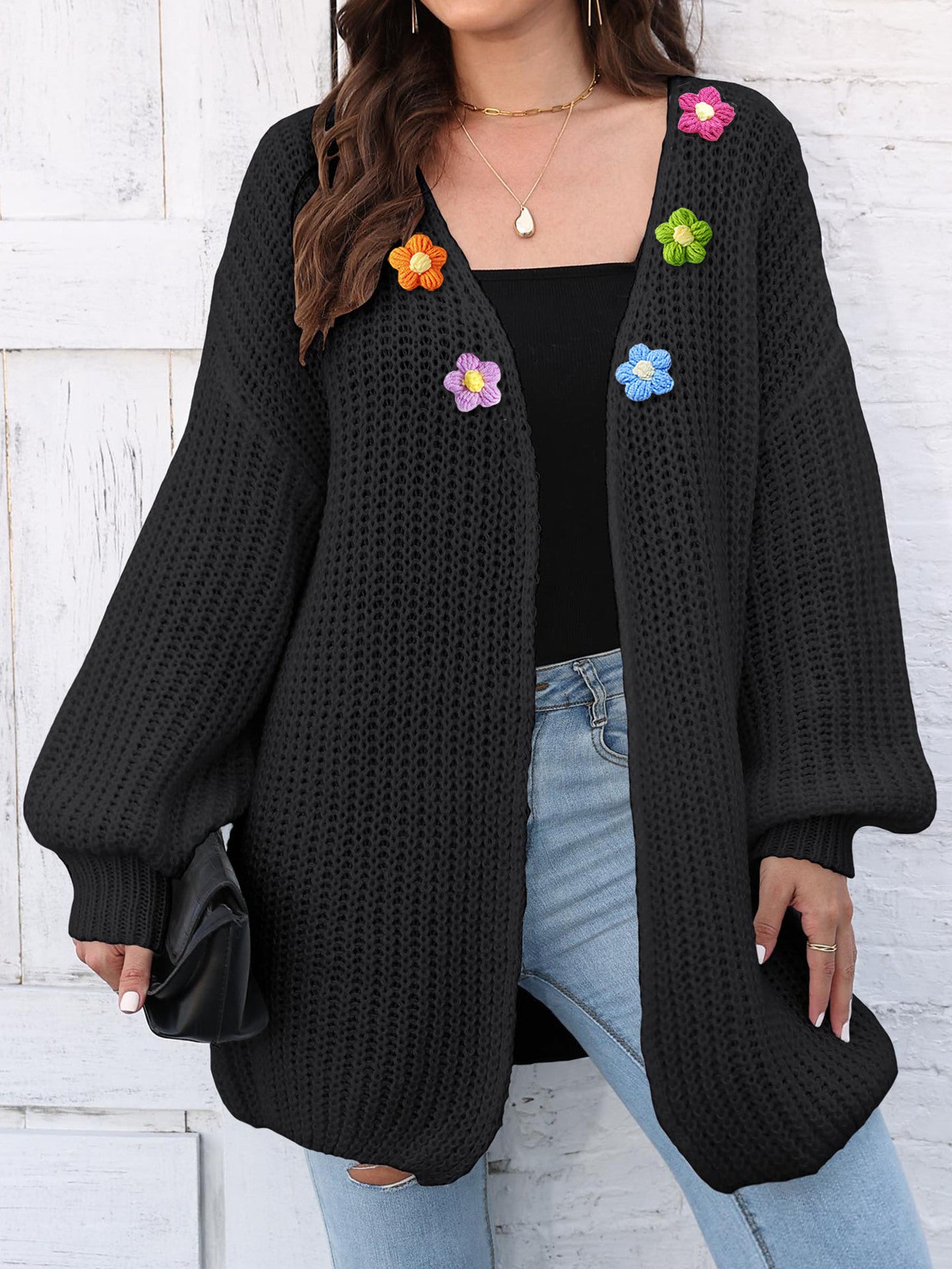 Women's Thick Coat Thick Needle Woven Sweater