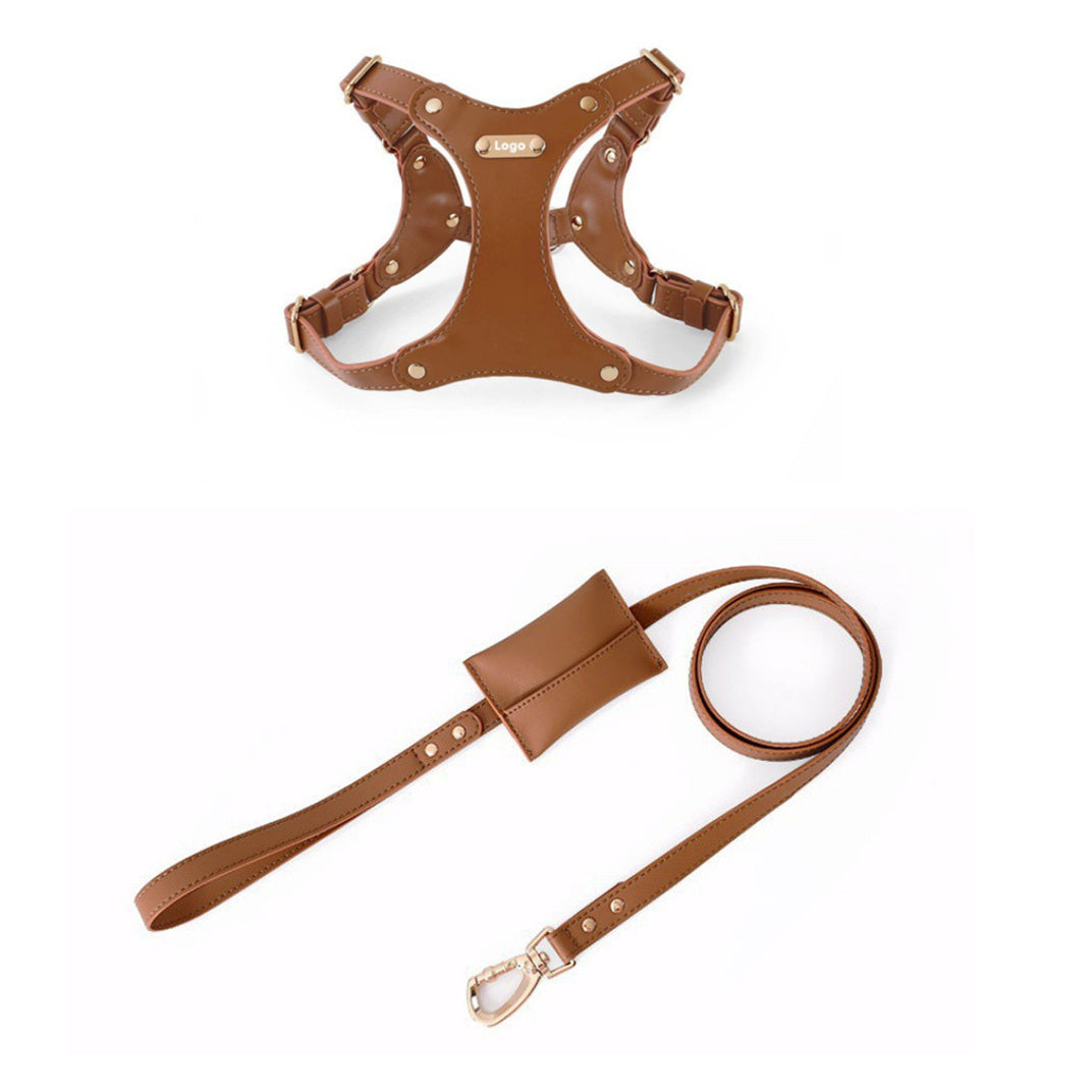 Small Dog Soft Leather Pet Box Leash