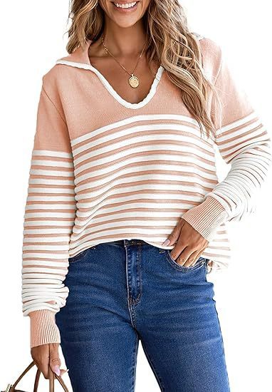 Navy Style Casual Knitted Women's Top